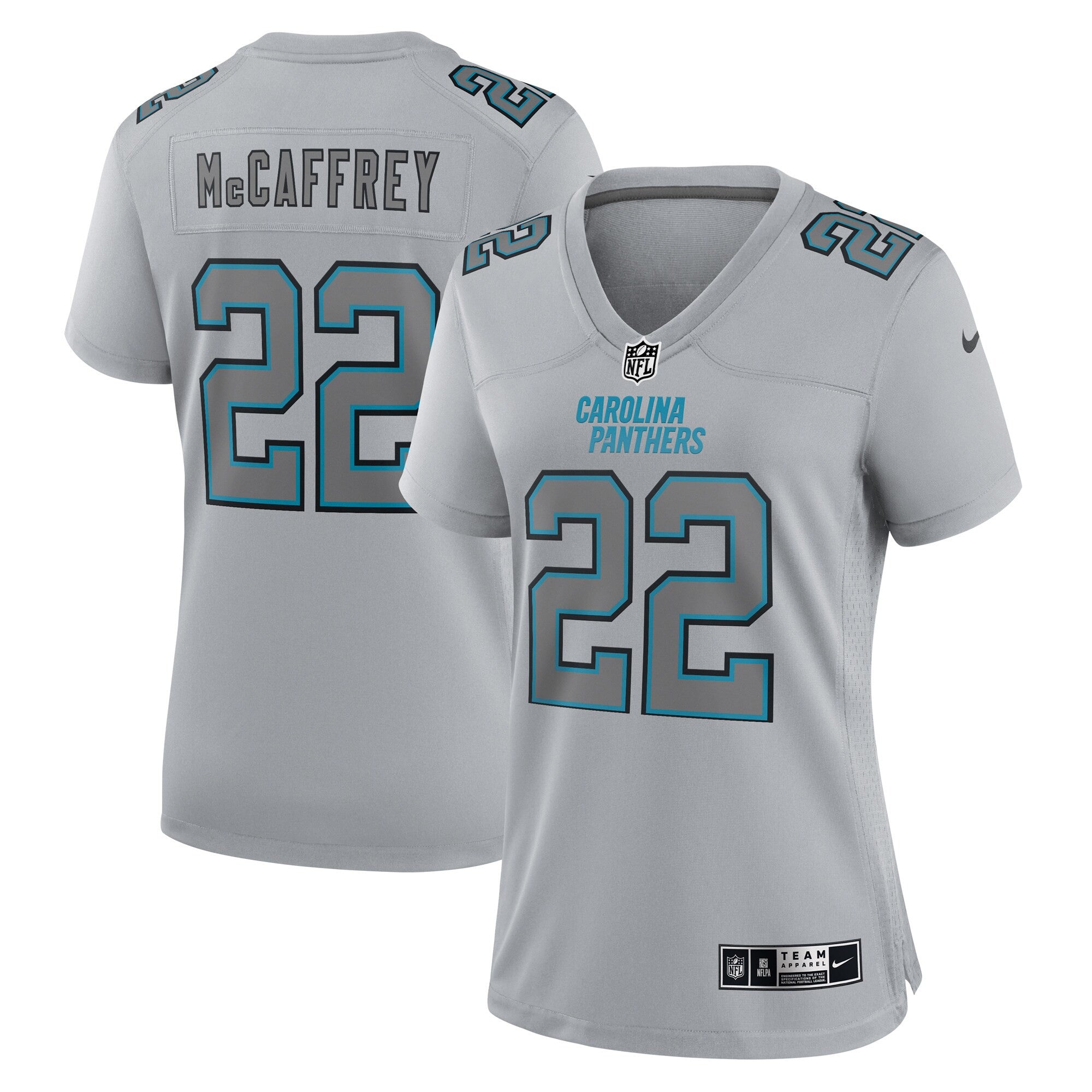 Christian Mccaffrey Atmosphere Carolina Panthers gray Fashion jersey
