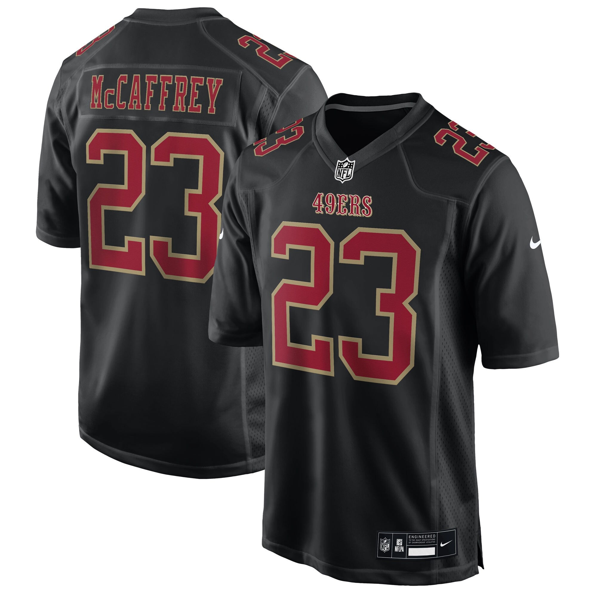Christian Mccaffrey San Francisco 49ers black Fashion jersey