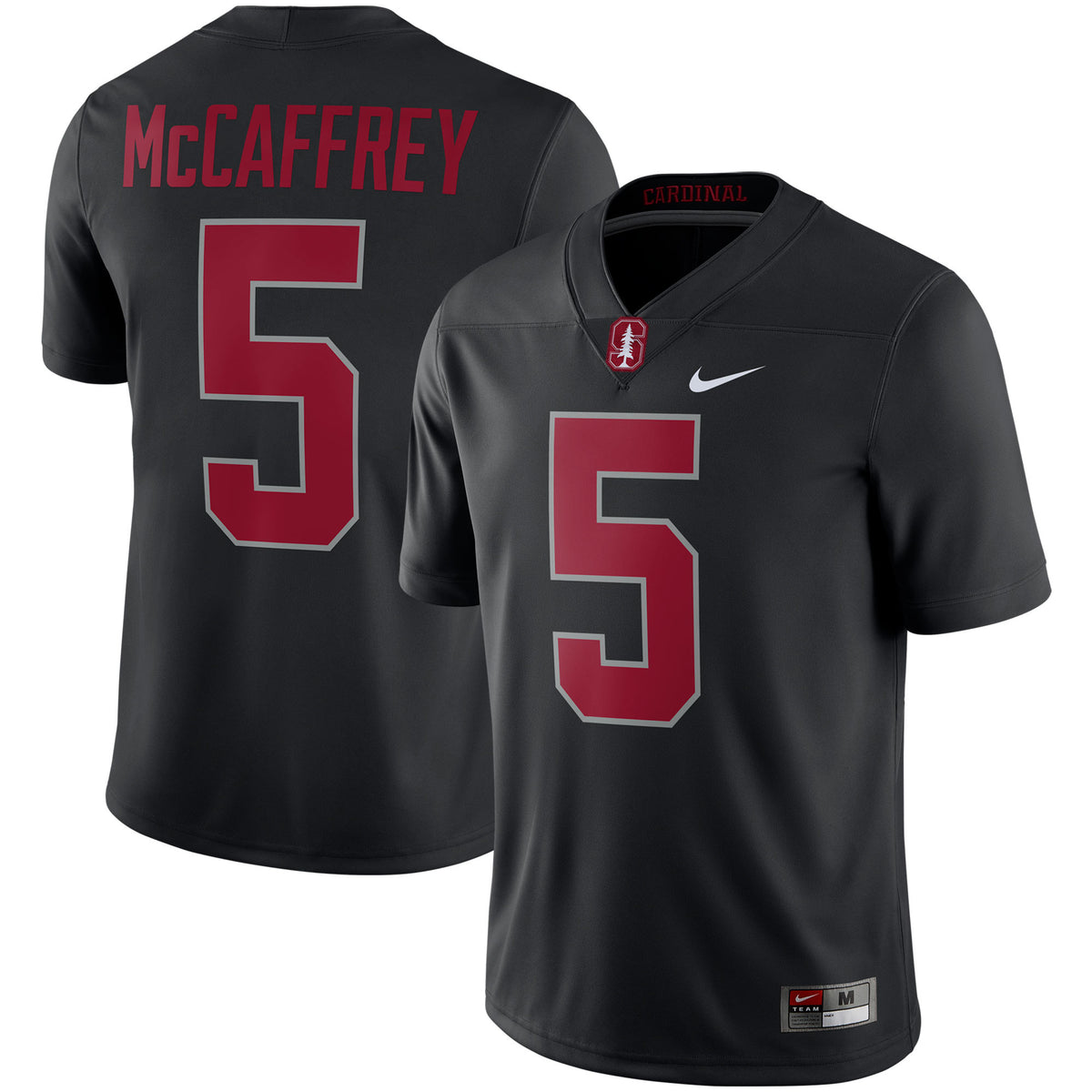 Christian Mccaffrey Alumni Stanford Cardinal black jersey