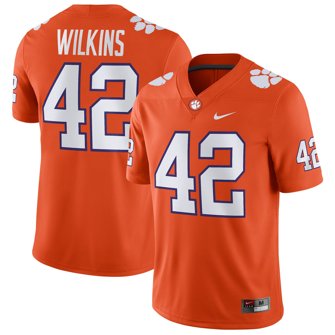 Christian Wilkins Clemson Tigers orange jersey