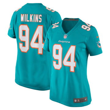Christian Wilkins Miami Dolphins aqua jersey