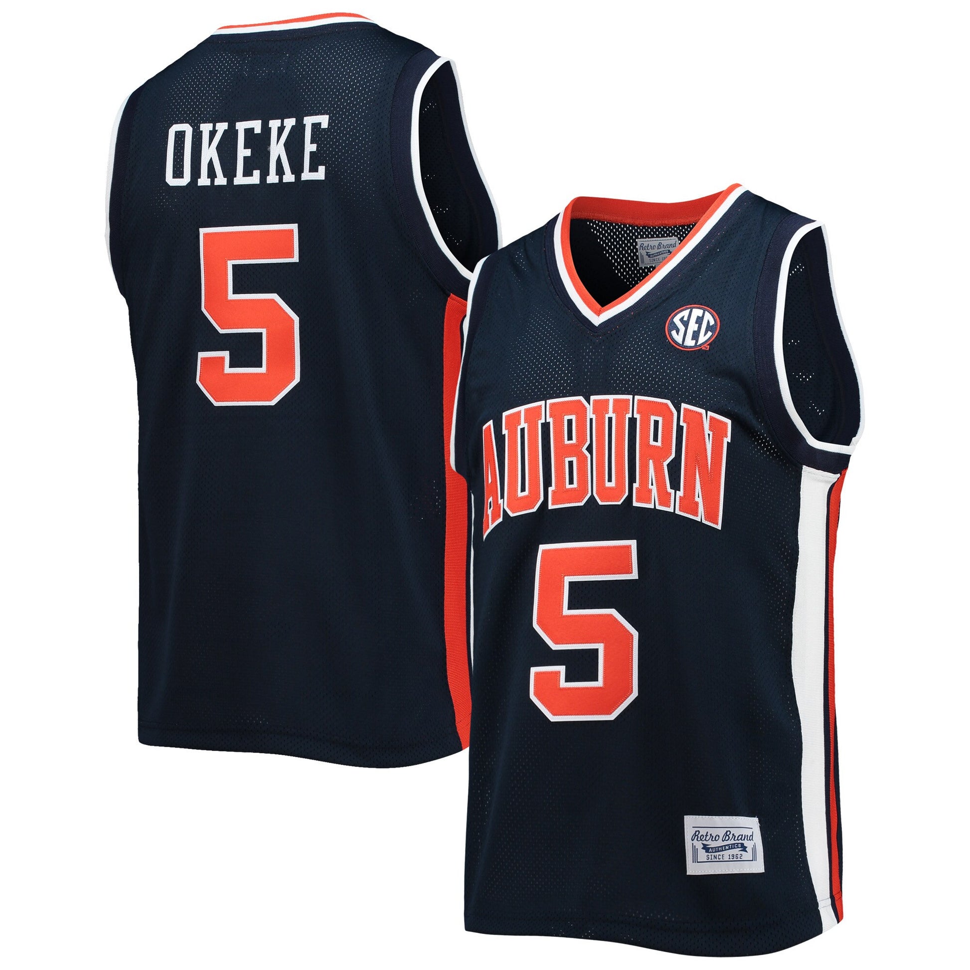 Chuma Okeke Original Auburn Tigers navy Retro jersey