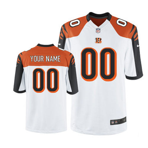 Custom Cincinnati Bengals white Game jersey