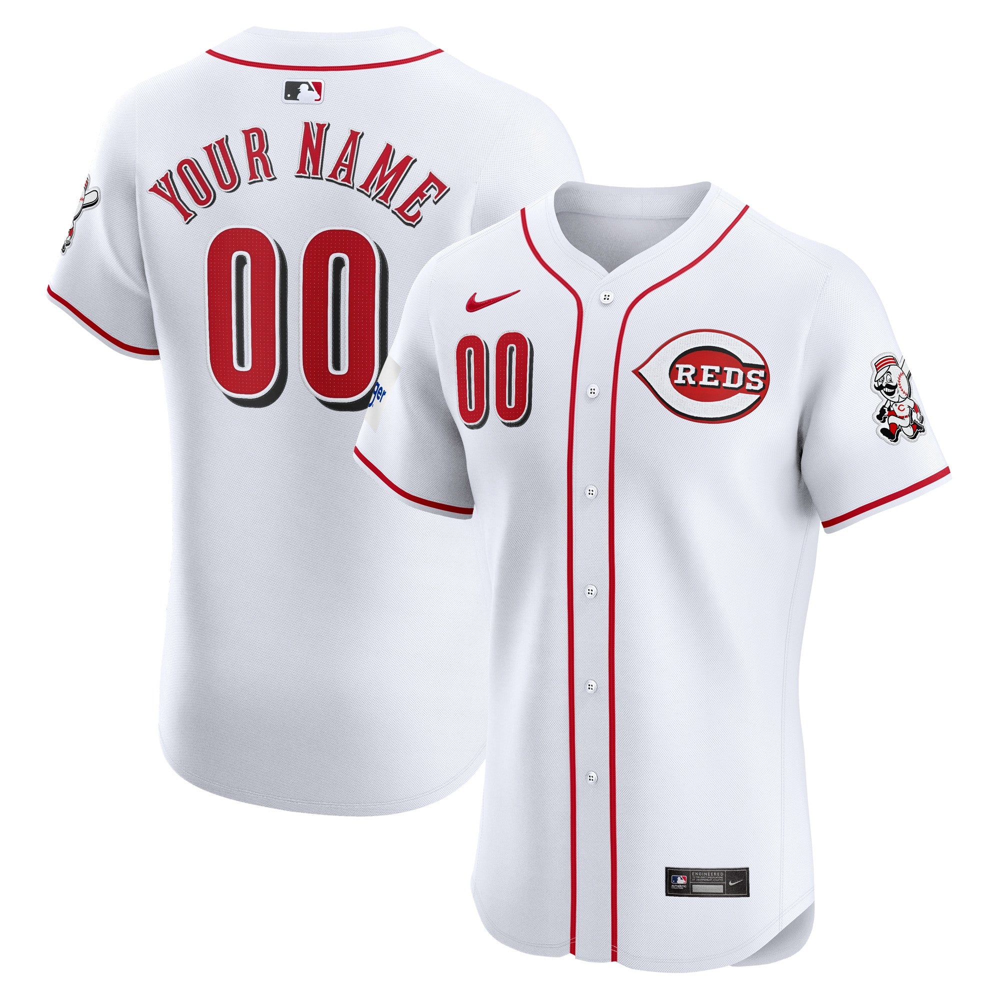 Cincinnati Reds white Elite jersey