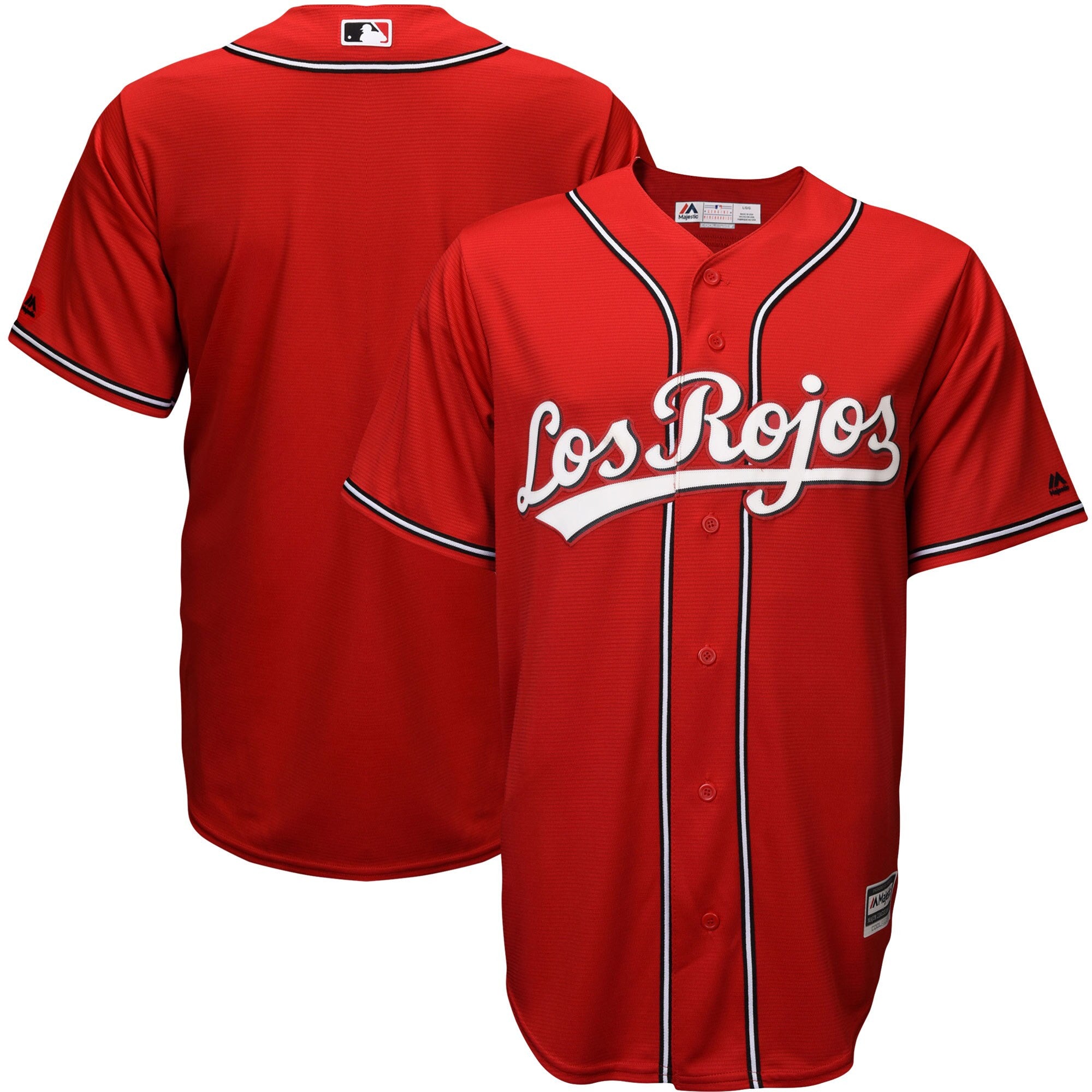 Majestic Cincinnati Reds scarlet Alternate jersey