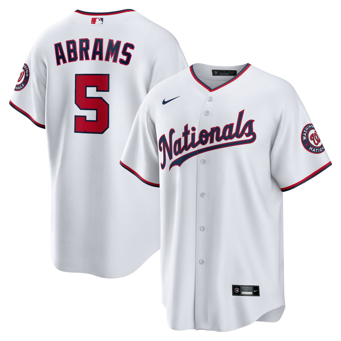 C.j. Abrams Washington Nationals white Home jersey