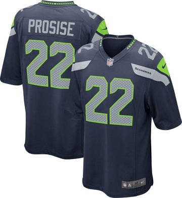 C.j. Prosise College Seattle Seahawks navy jersey