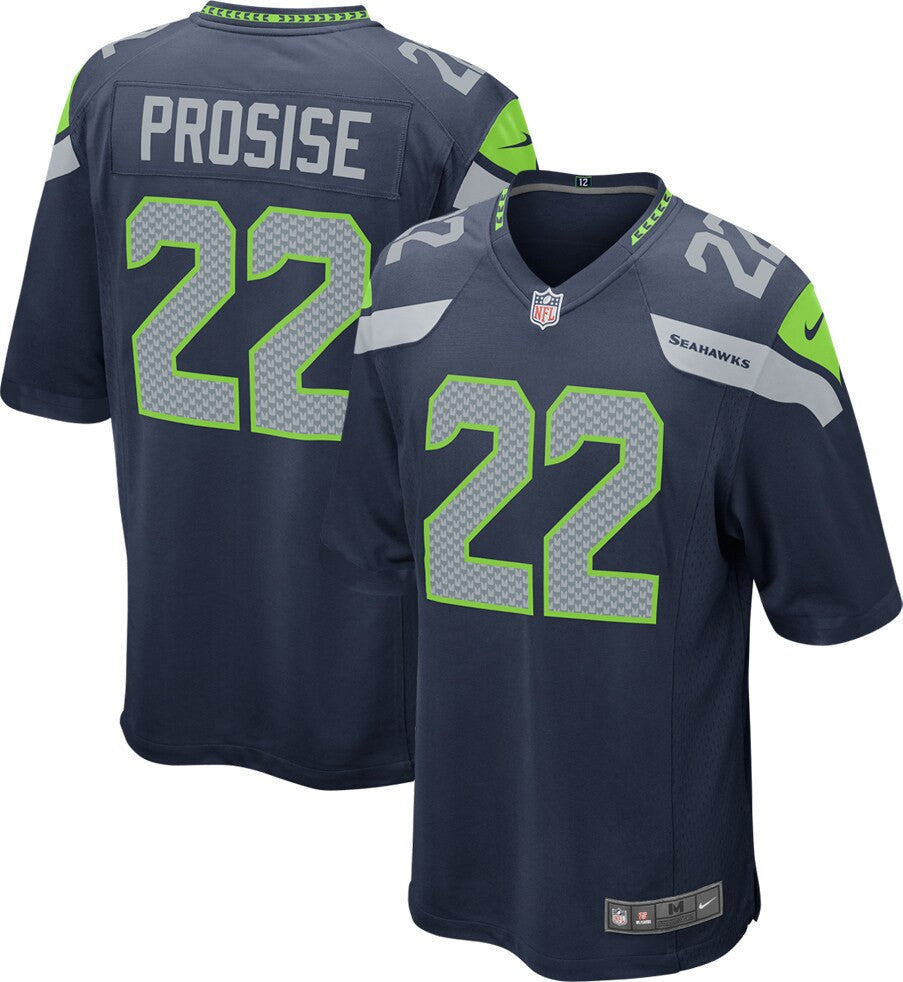 C.j. Prosise College Seattle Seahawks navy jersey