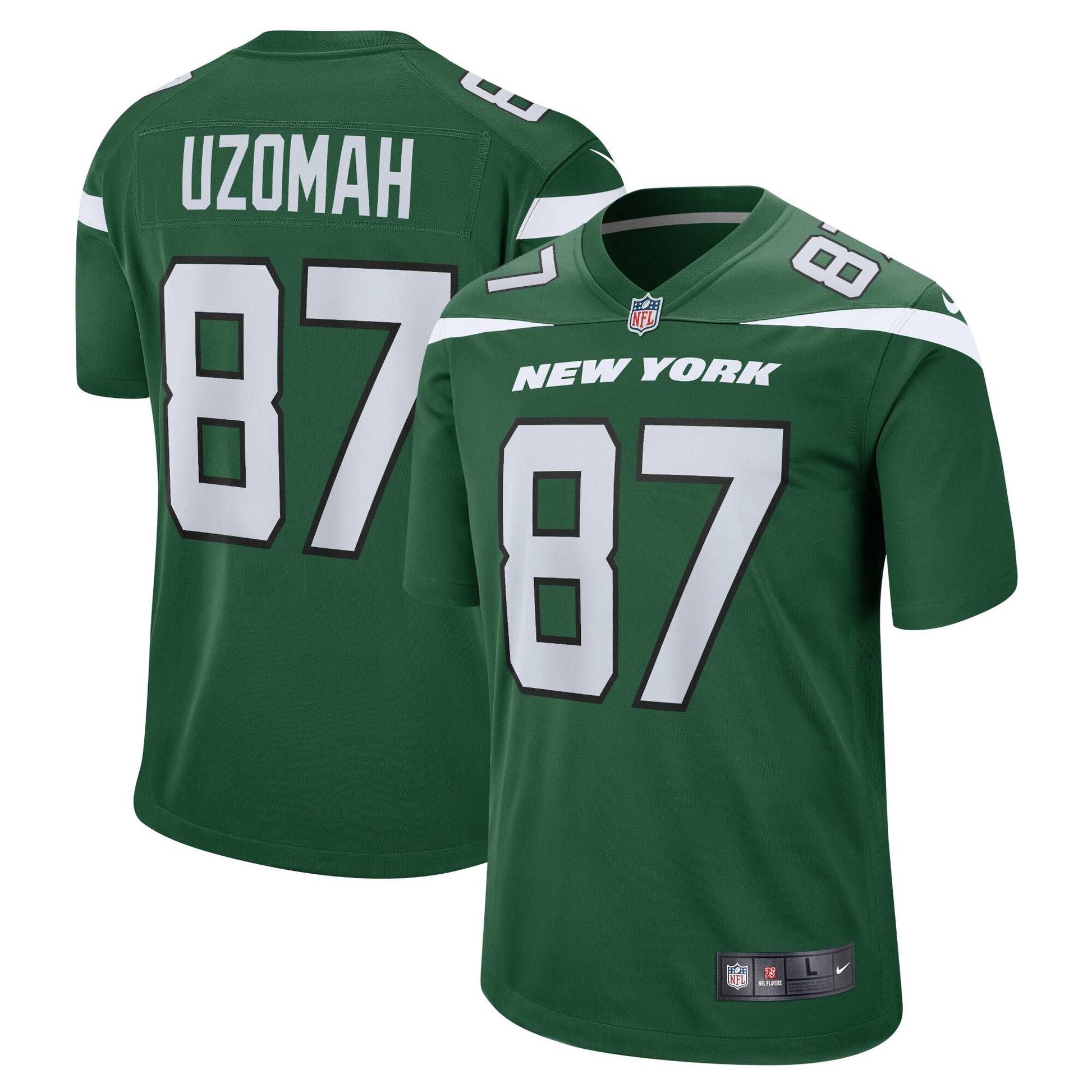 C.j. Uzomah Gotham New York Jets green jersey