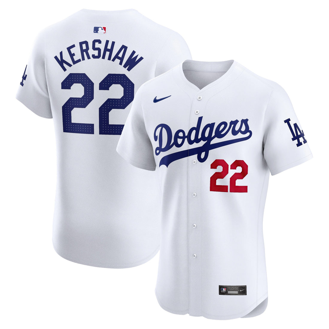 Clayton Kershaw Los Angeles Dodgers white Elite jersey