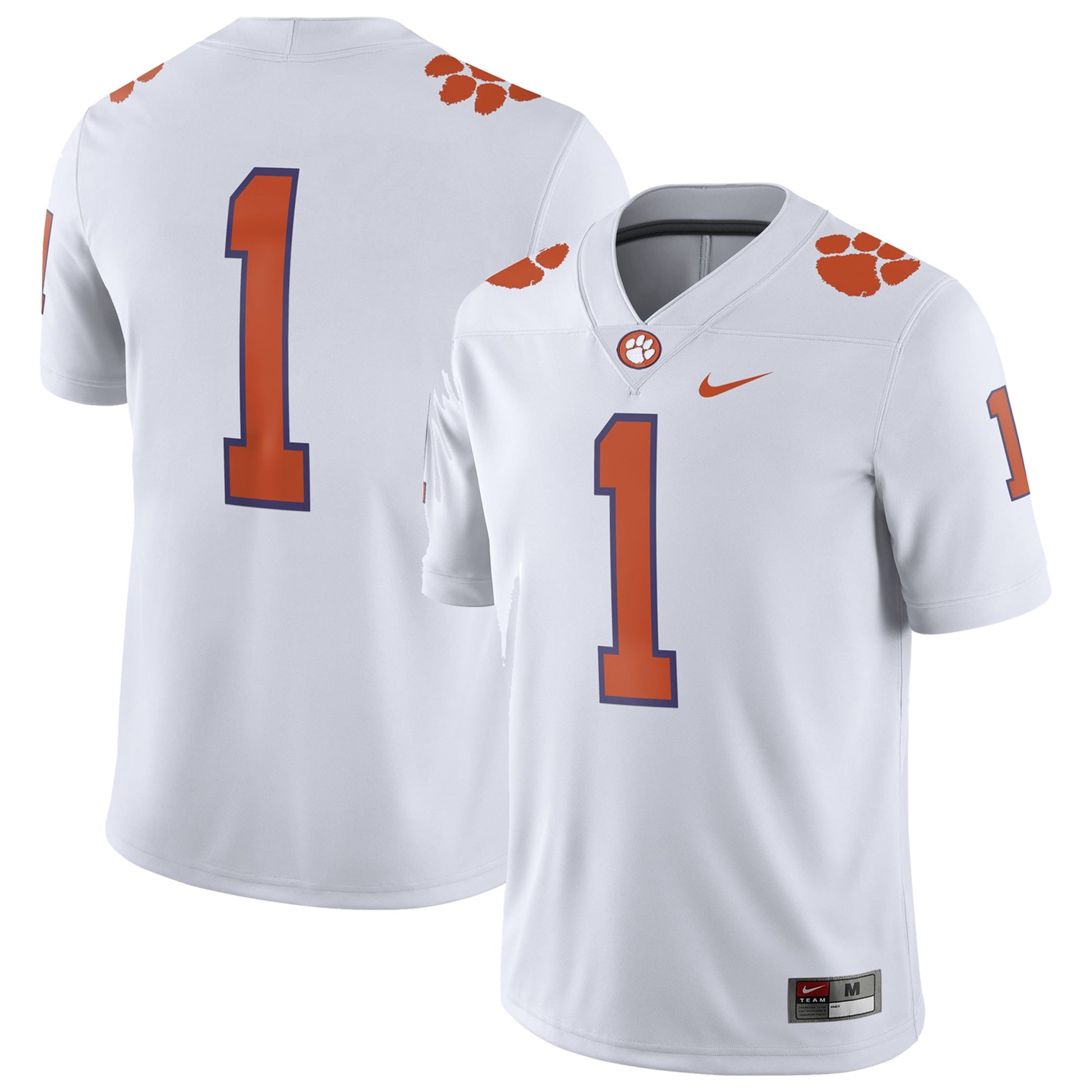 Clemson Tigers white Away jersey