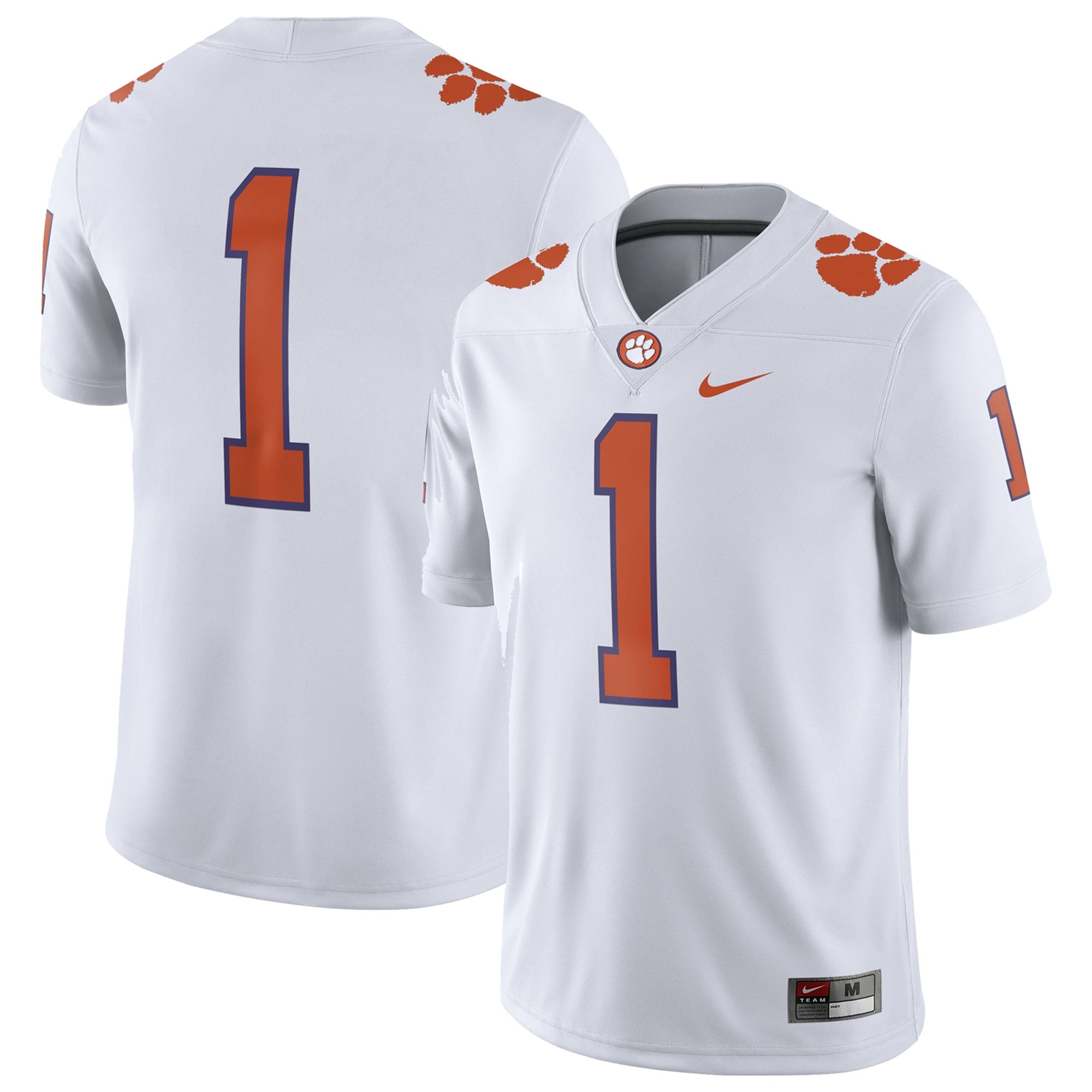 Clemson Tigers white Away jersey