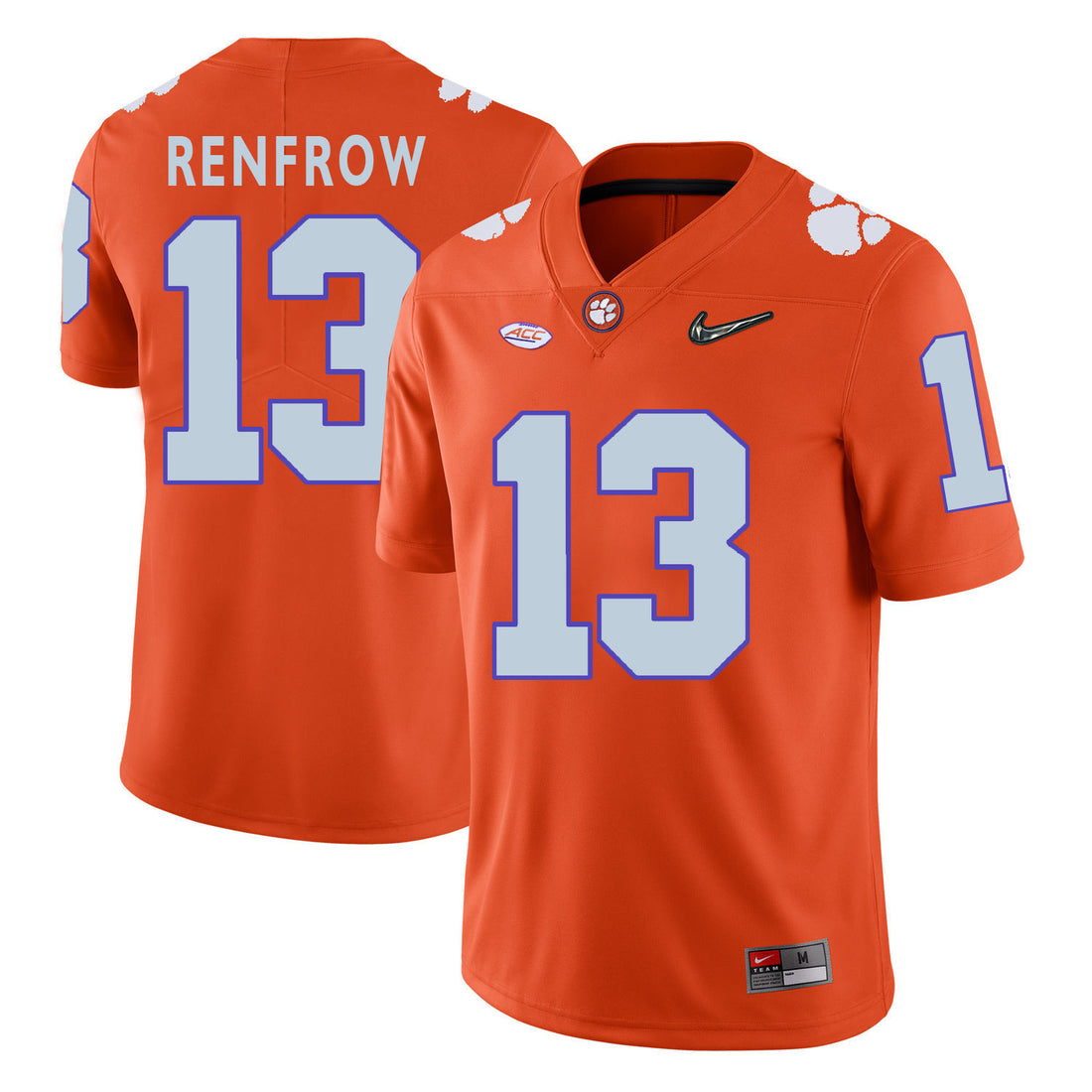 Hunter Renfrow Clemson Tigers orange jersey