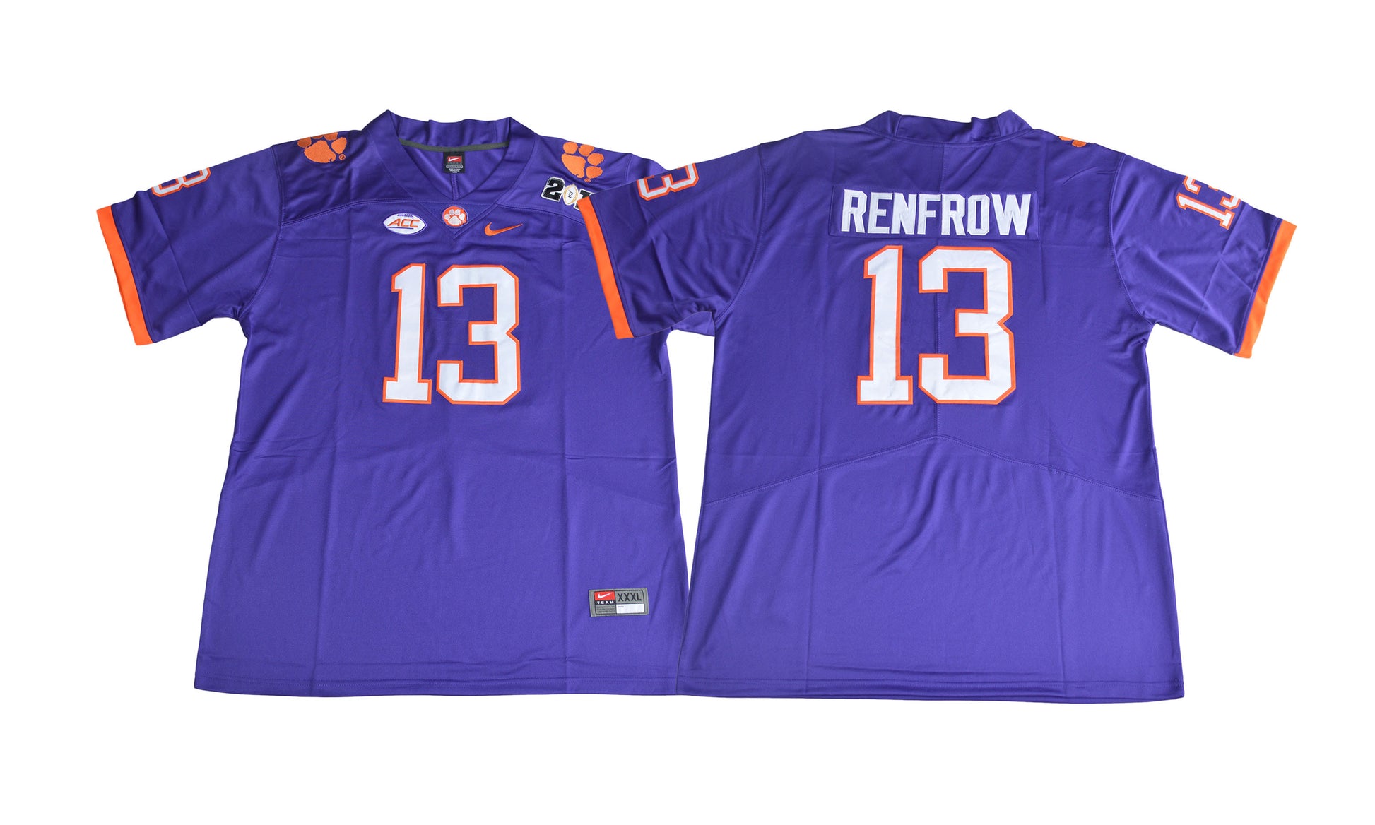 Hunter Renfrow Clemson Tigers purple Game jersey