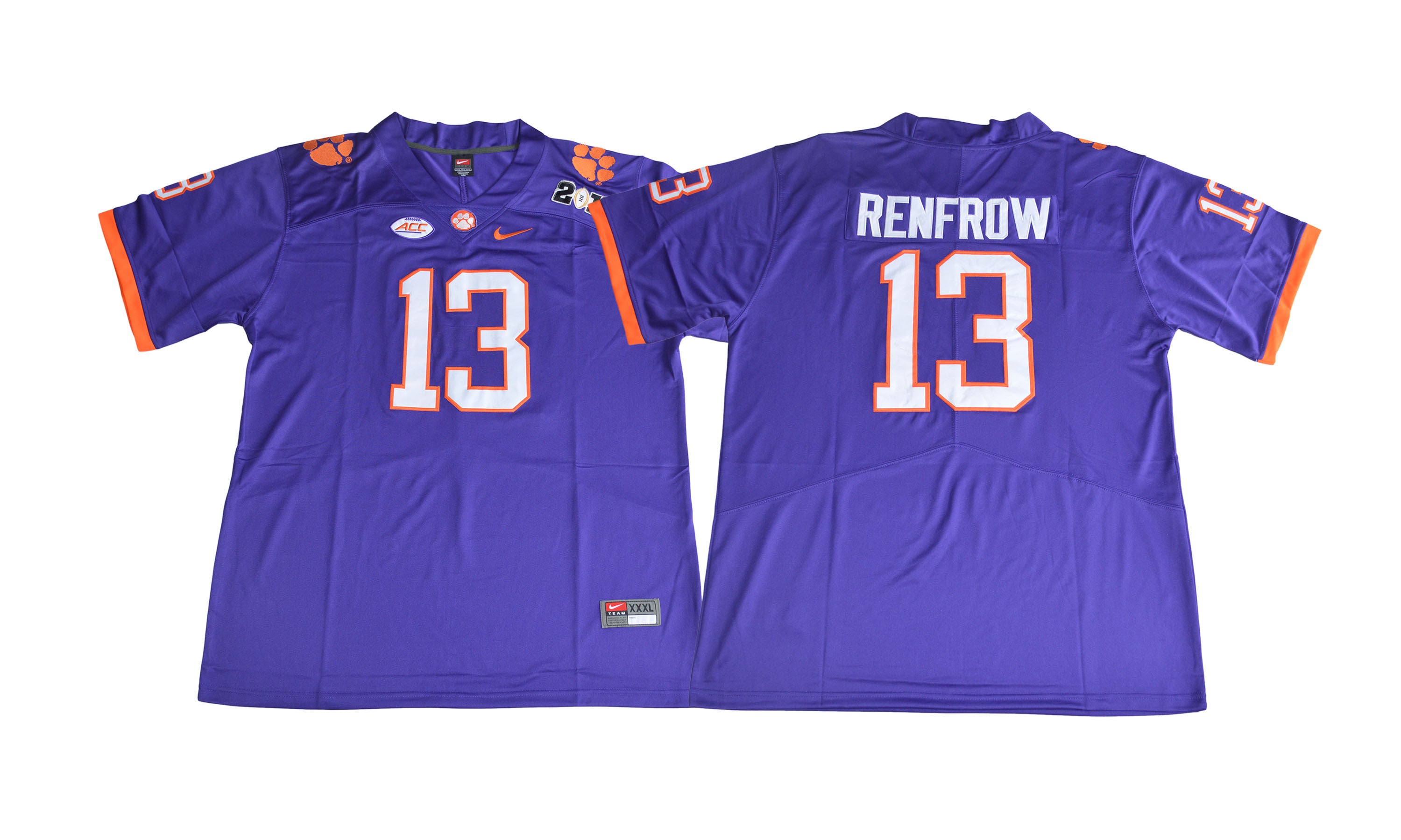 Hunter Renfrow Clemson Tigers purple Game jersey