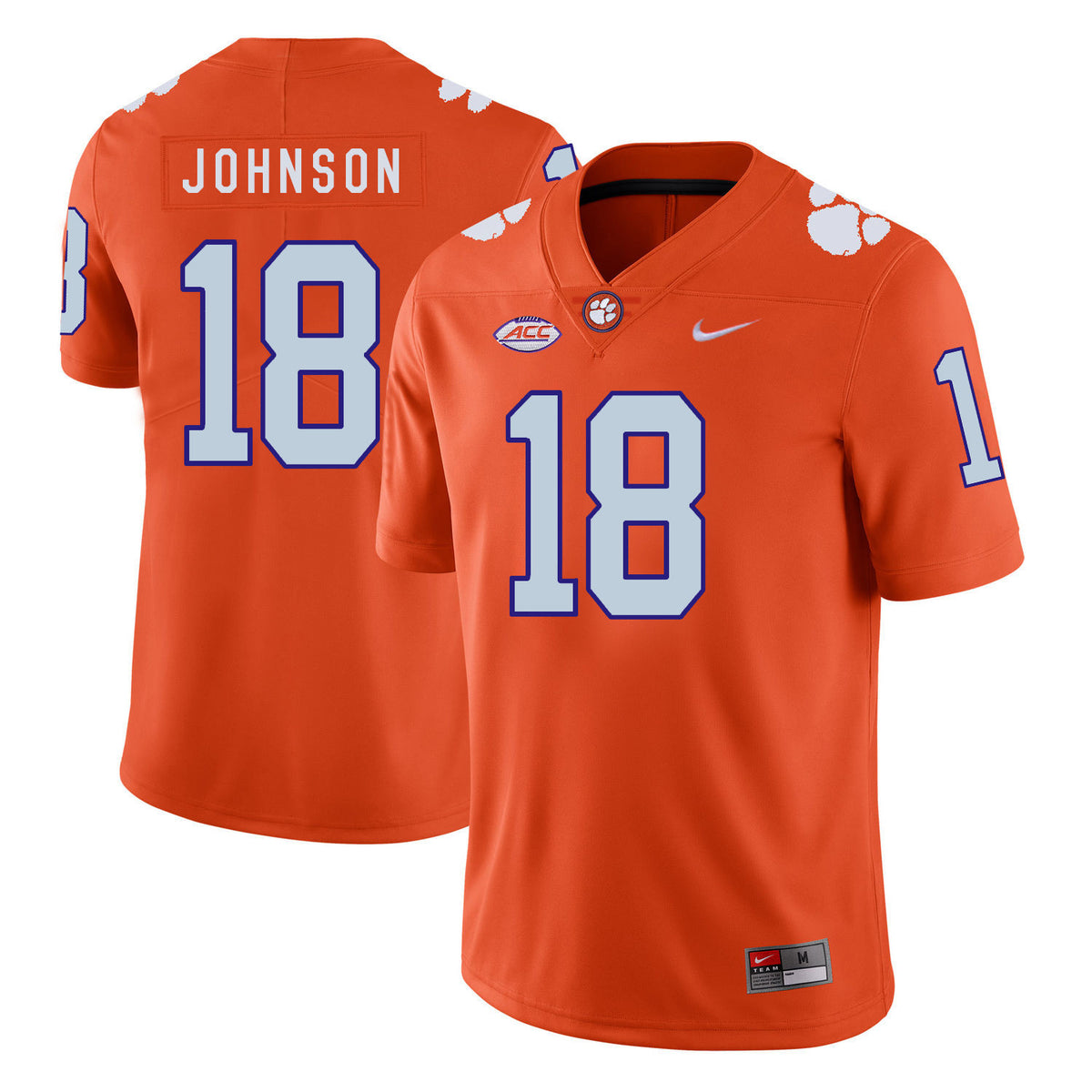 Jadar Johnson Clemson Tigers orange jersey