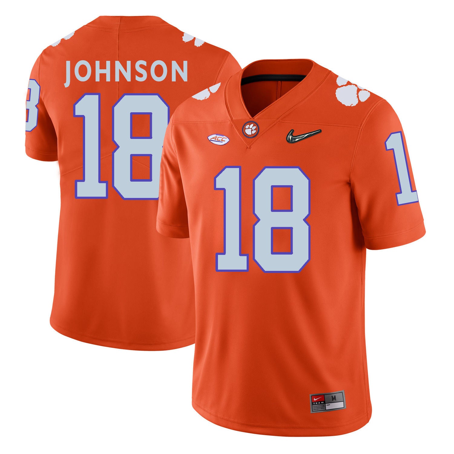 Jadar Johnson Clemson Tigers orange jersey