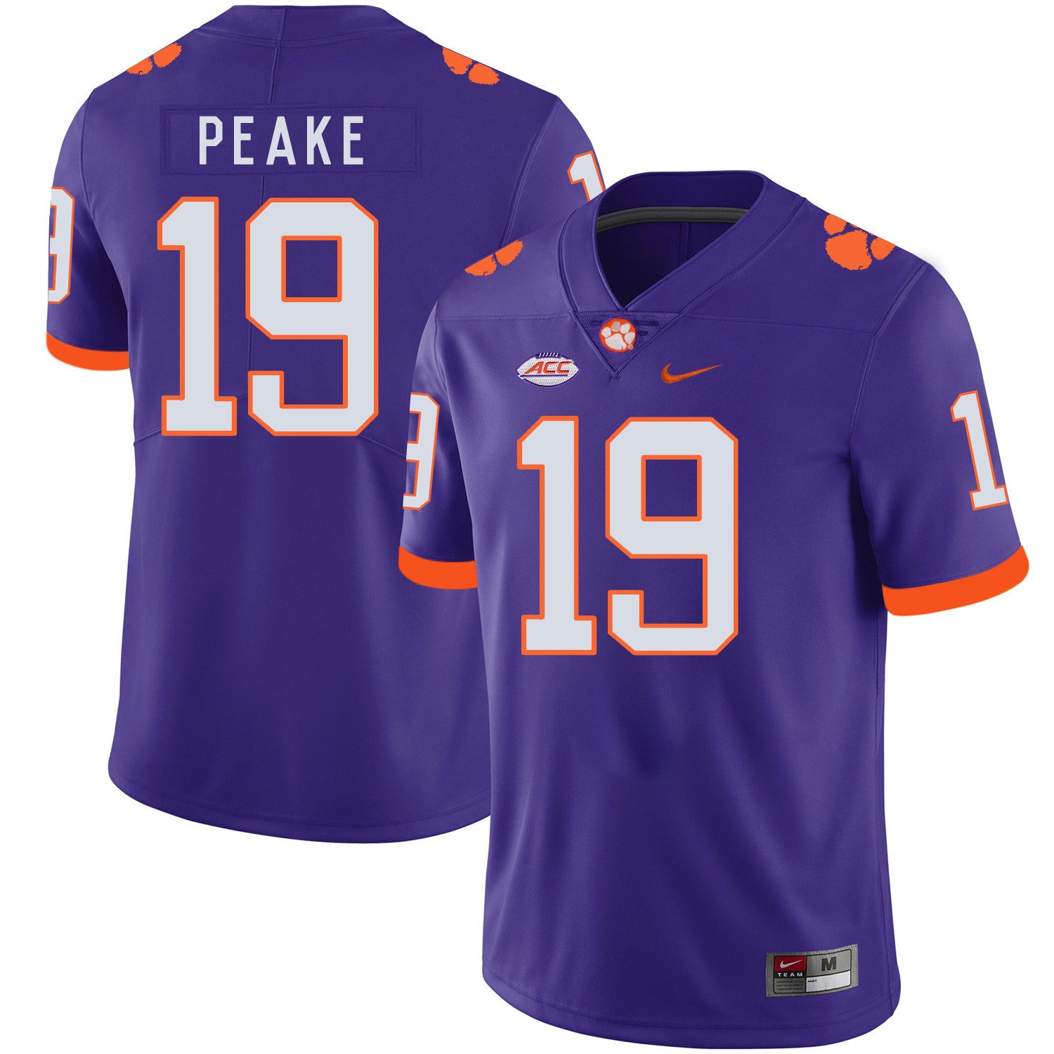 Charone Peake Clemson Tigers purple jersey