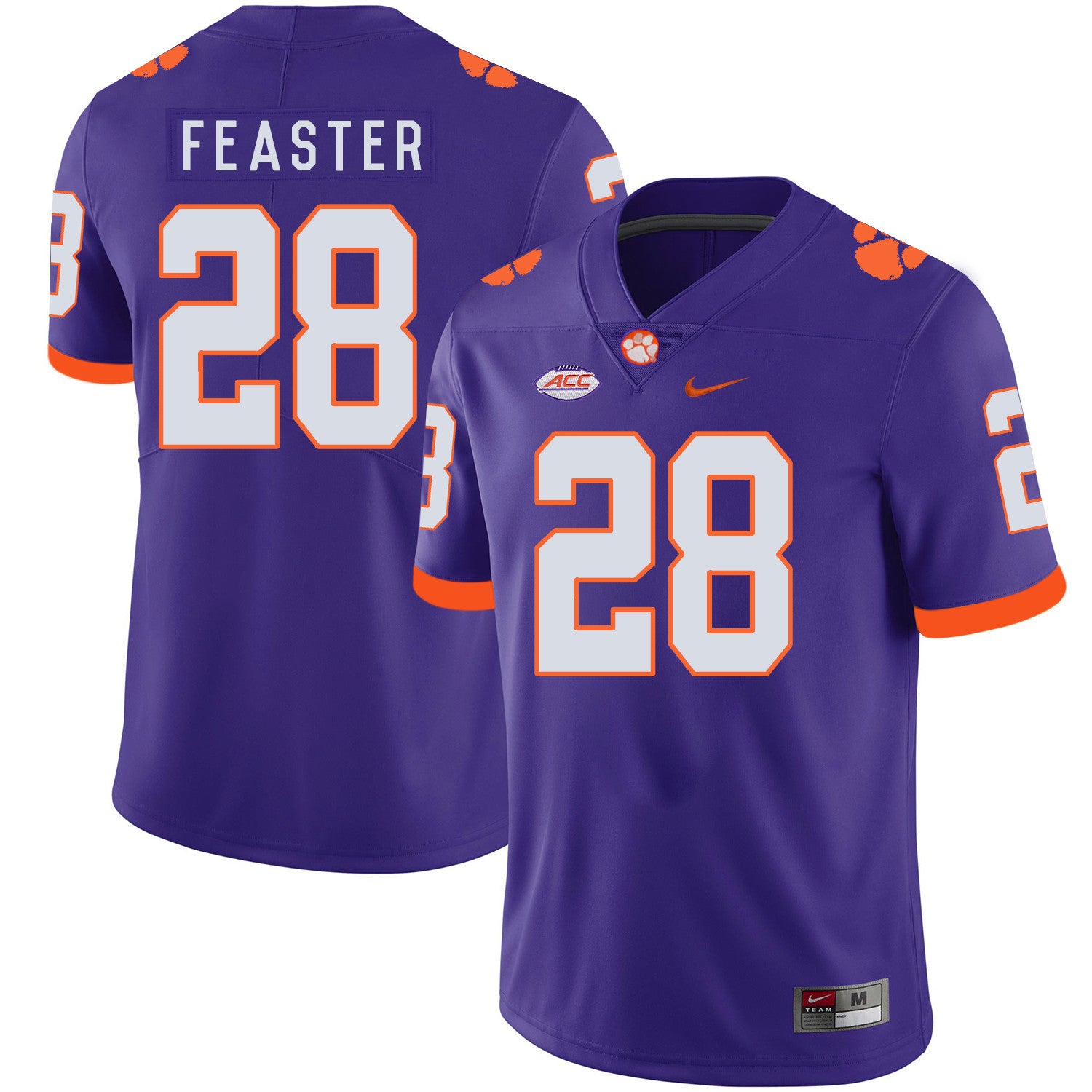 Tavien Feaster Clemson Tigers purple jersey