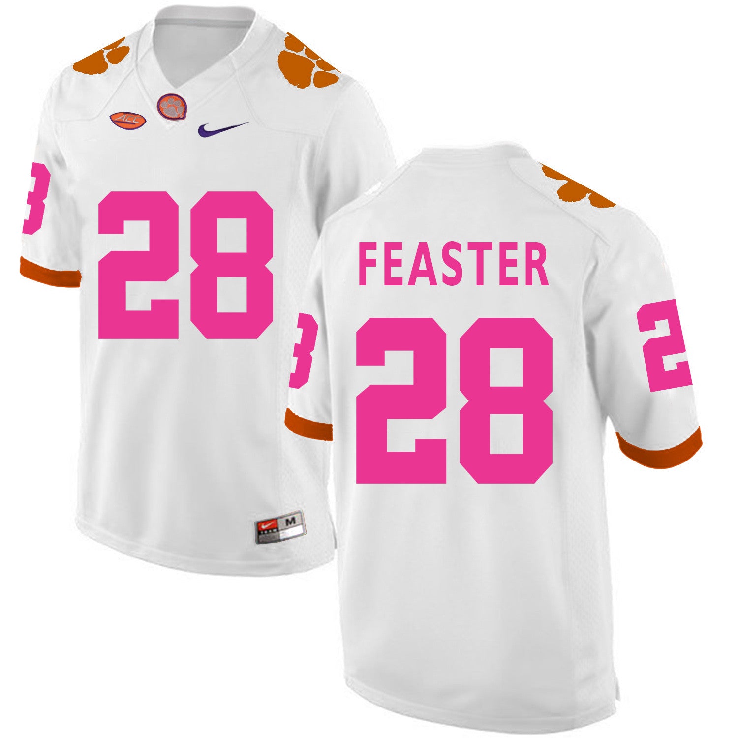 Tavien Feaster Clemson Tigers white jersey