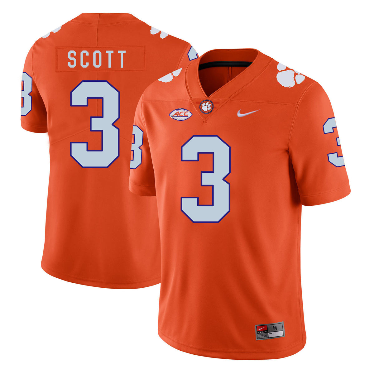 Artavis Scott Clemson Tigers orange jersey