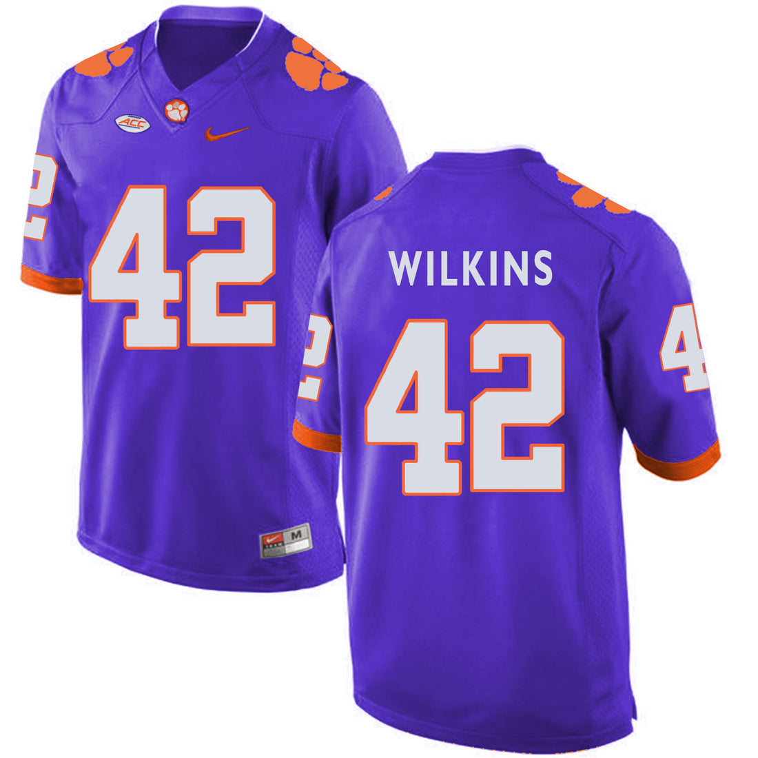 Christian Wilkins Clemson Tigers purple jersey