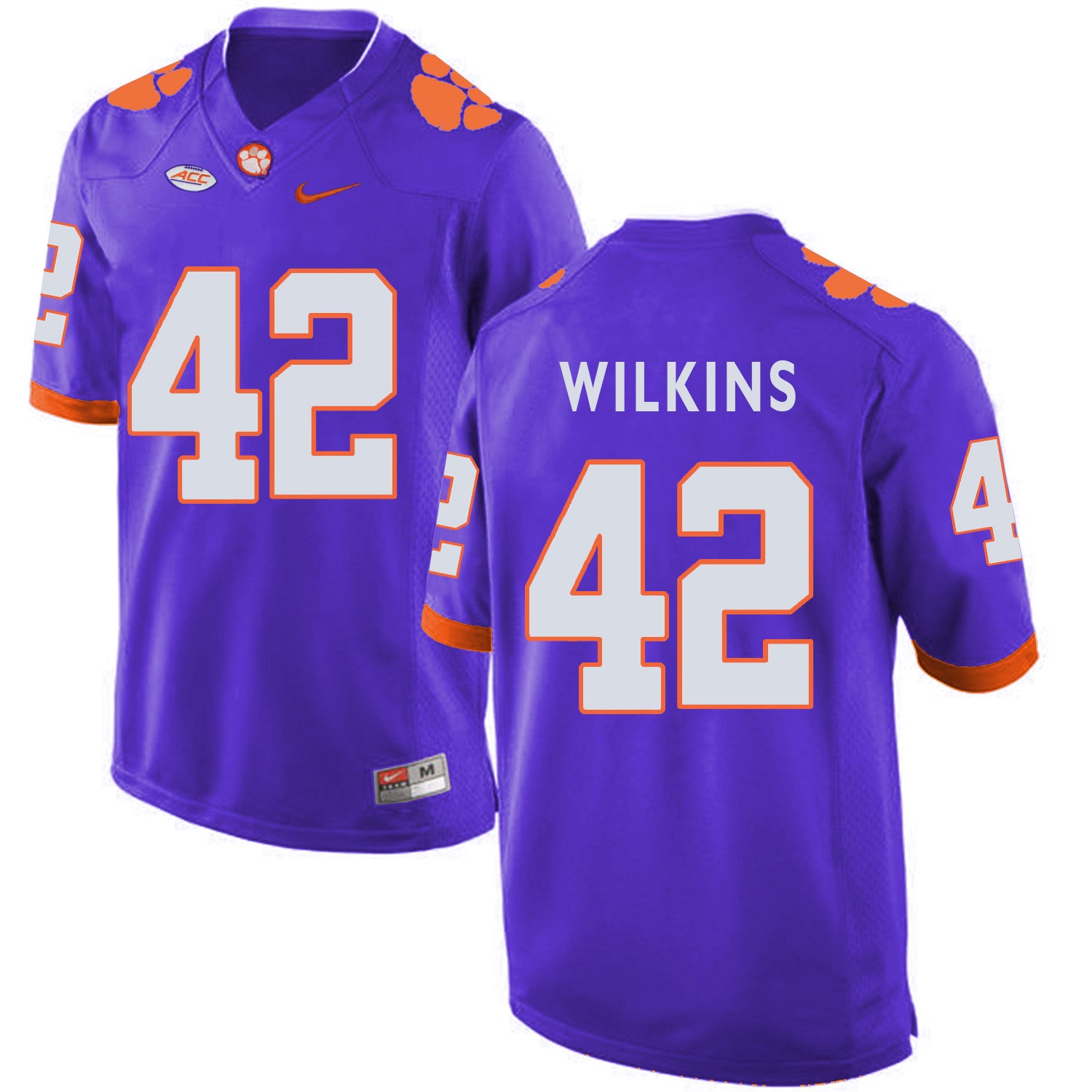 Christian Wilkins Clemson Tigers purple jersey