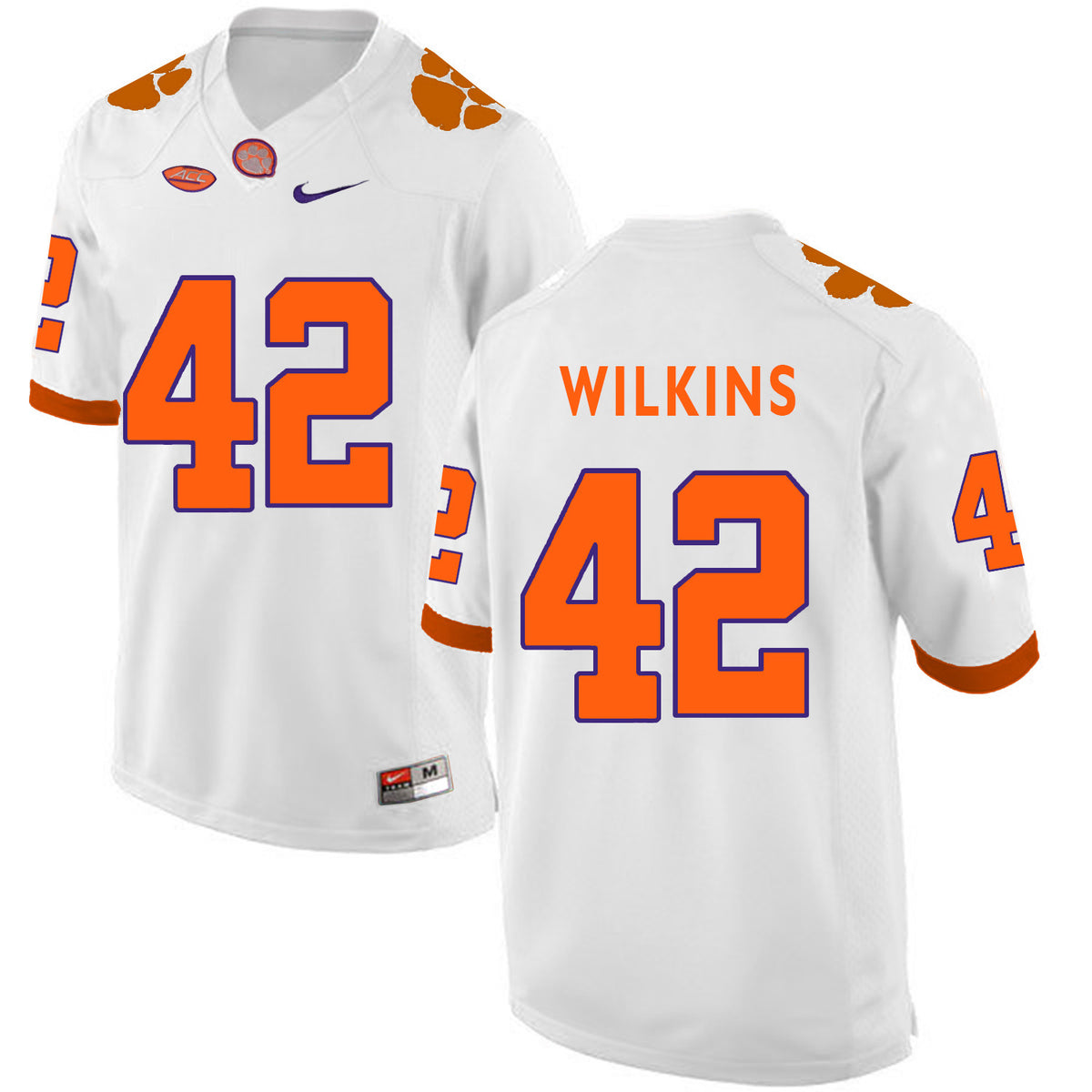 Christian Wilkins WhiteCollege Clemson Tigers jersey