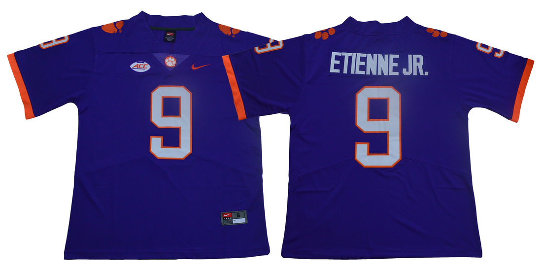 Travis Etienne Jr Clemson Tigers purple jersey