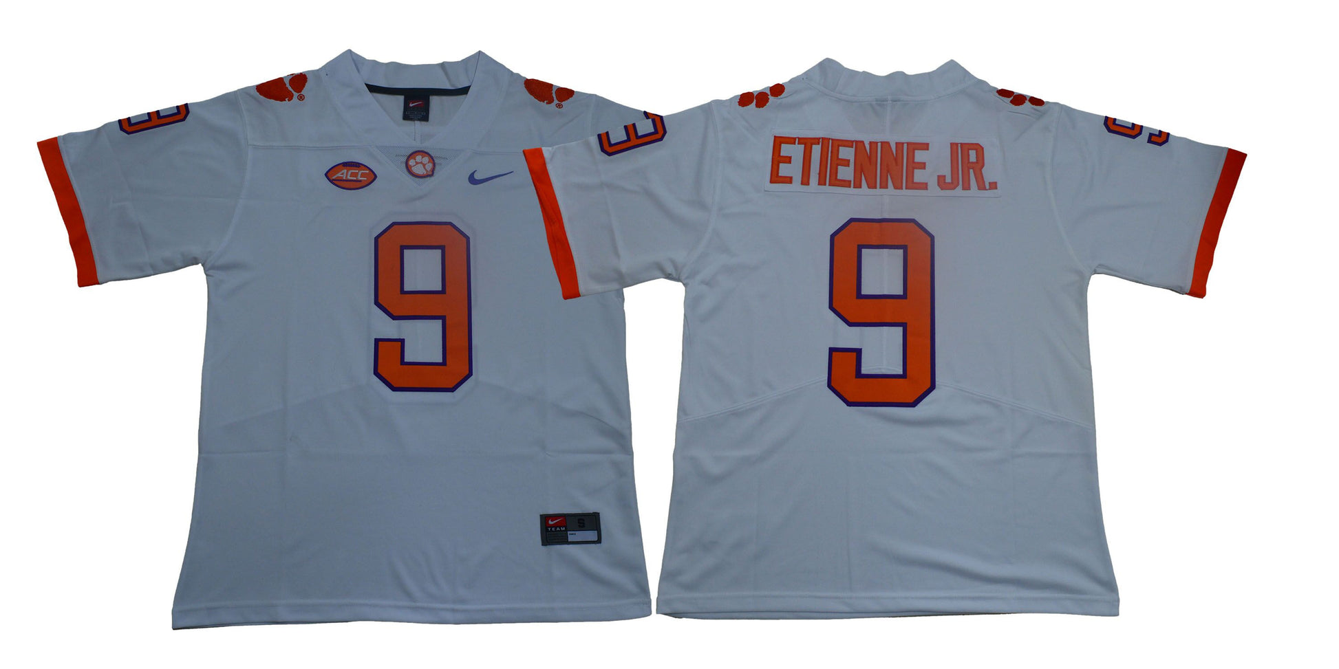 Travis Etienne Jr Clemson Tigers white jersey
