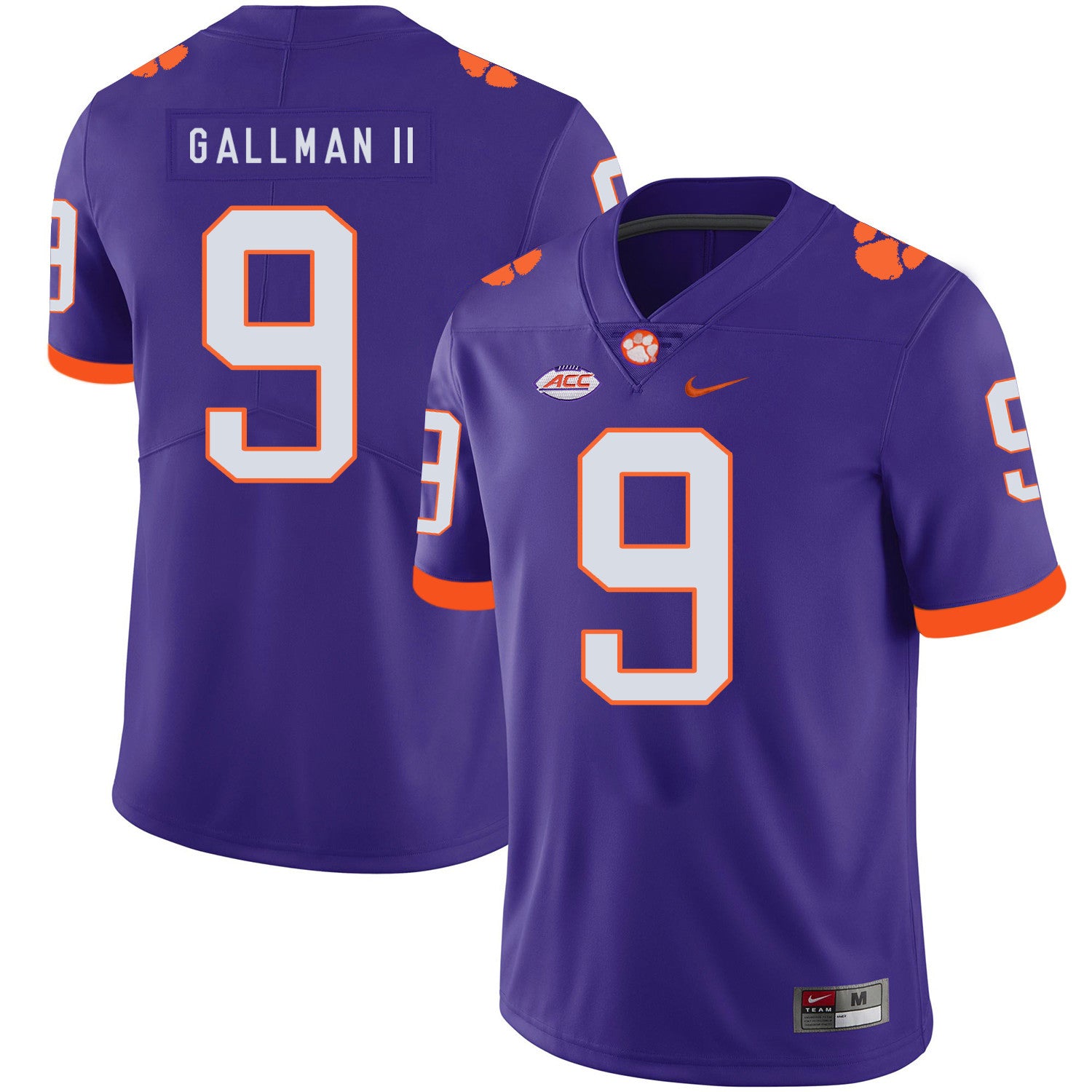 Wayne Gallman II Clemson Tigers purple jersey