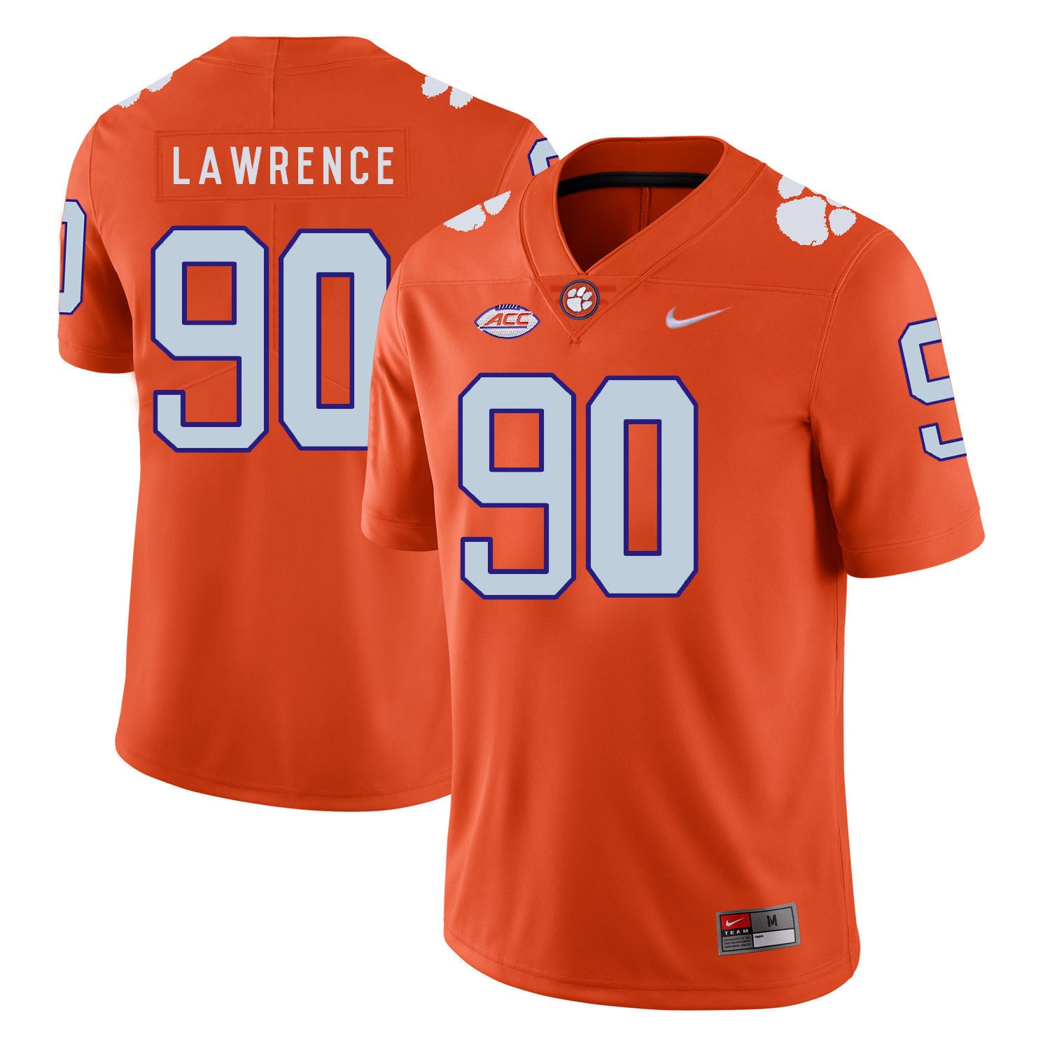 Dexter Lawrence Clemson Tigers orange jersey