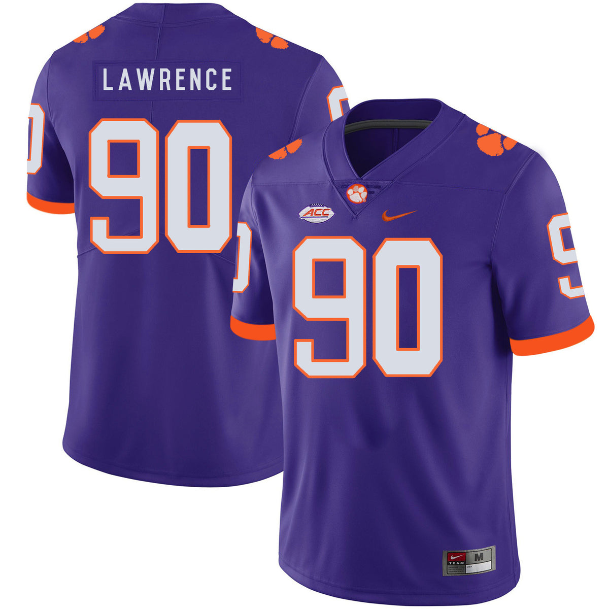 Dexter Lawrence Clemson Tigers purple jersey