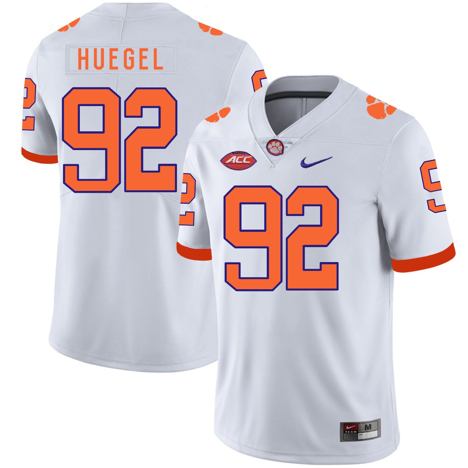 Greg Huegel Clemson Tigers white jersey