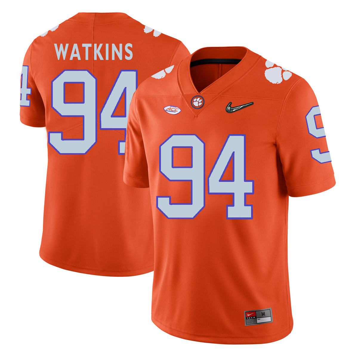 Carlos Watkins Clemson Tigers orange jersey
