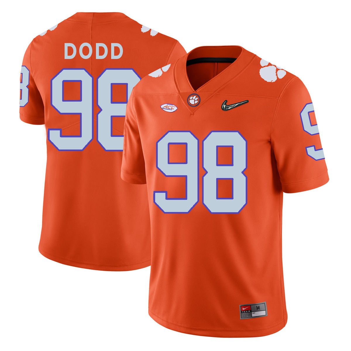 Kevin Dodd Clemson Tigers orange jersey