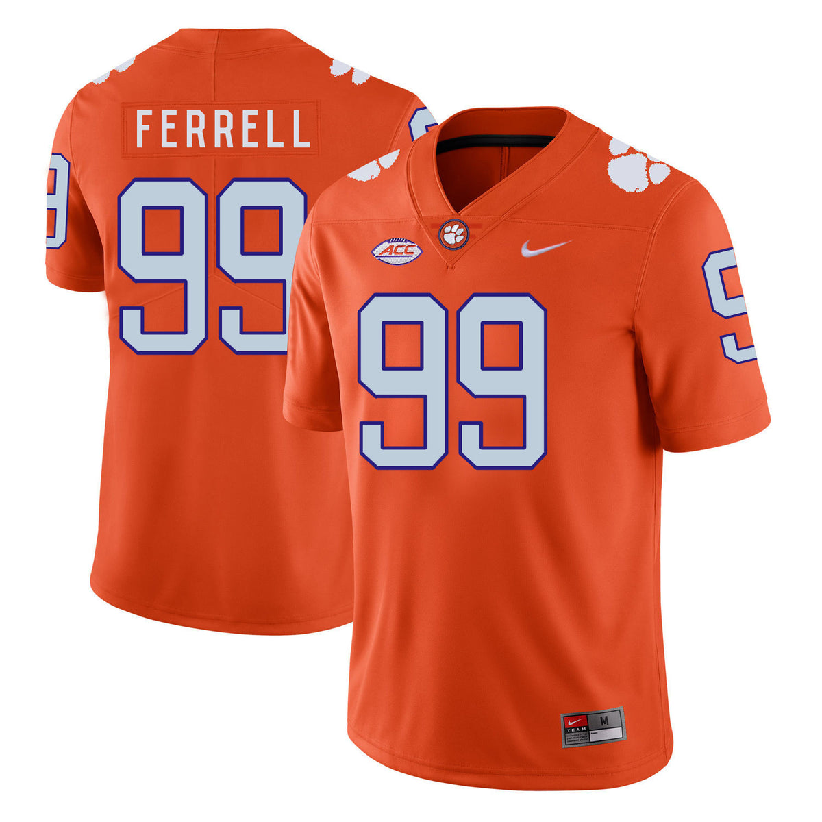 Clelin Ferrell Clemson Tigers orange jersey