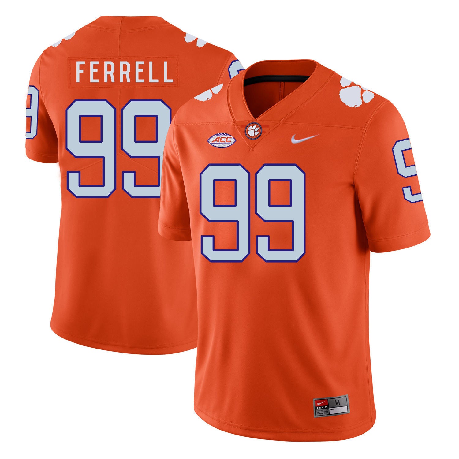 Clelin Ferrell Clemson Tigers orange jersey