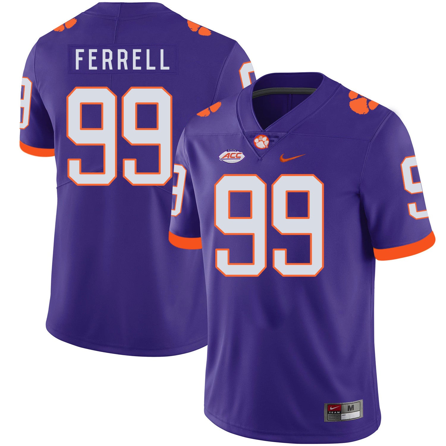 Clelin Ferrell Clemson Tigers purple jersey