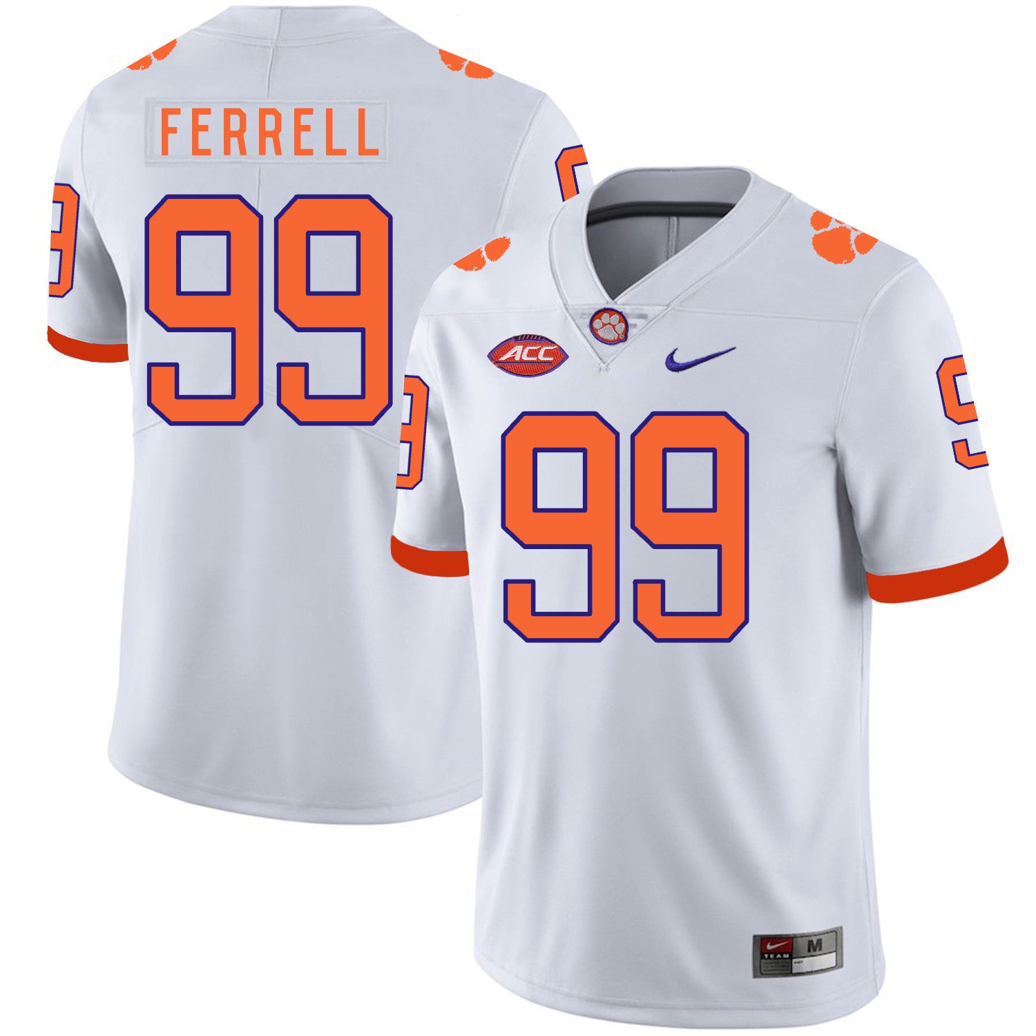 Clelin Ferrell Clemson Tigers white jersey