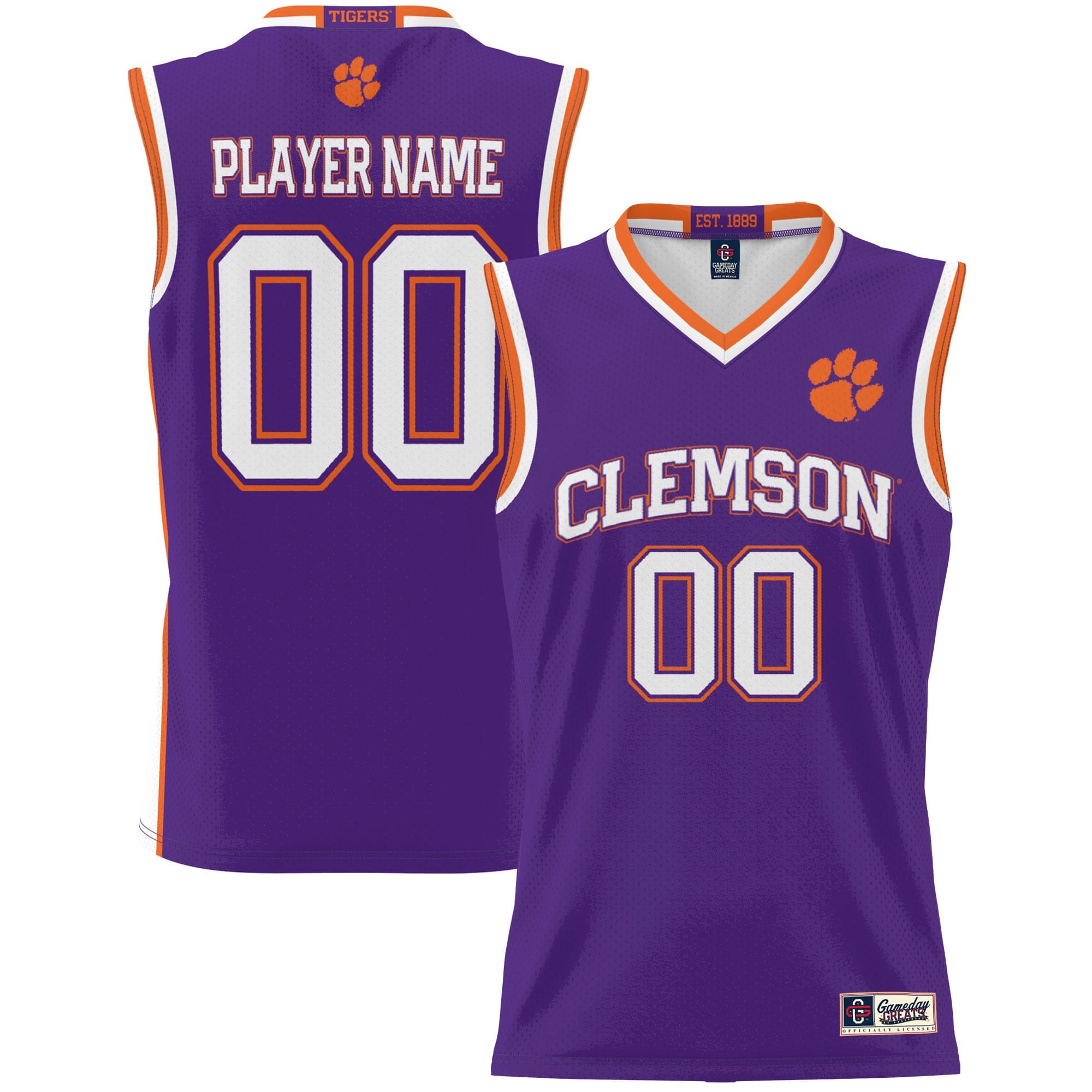 Clemson Tigers purple jersey