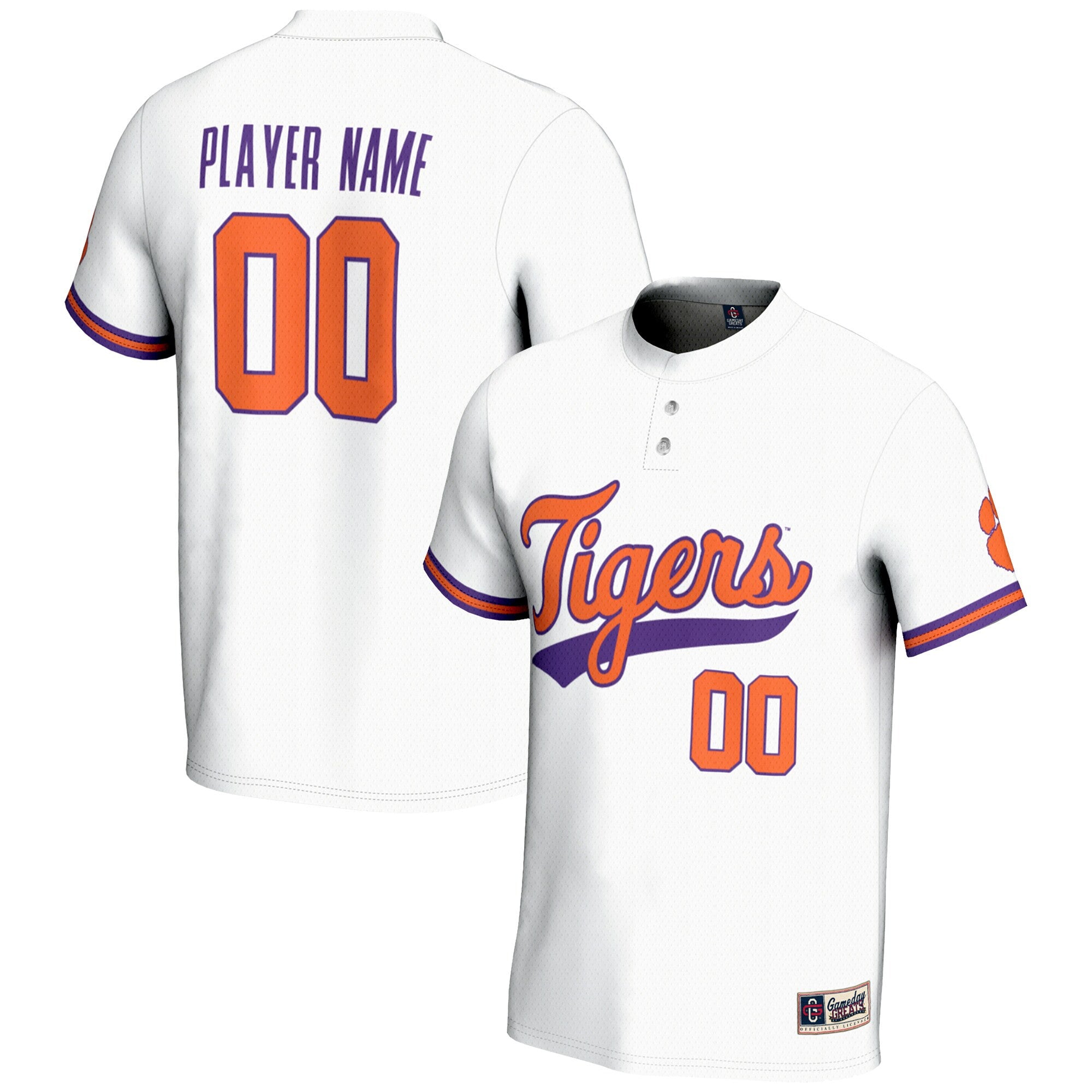 Softball Clemson Tigers white jersey