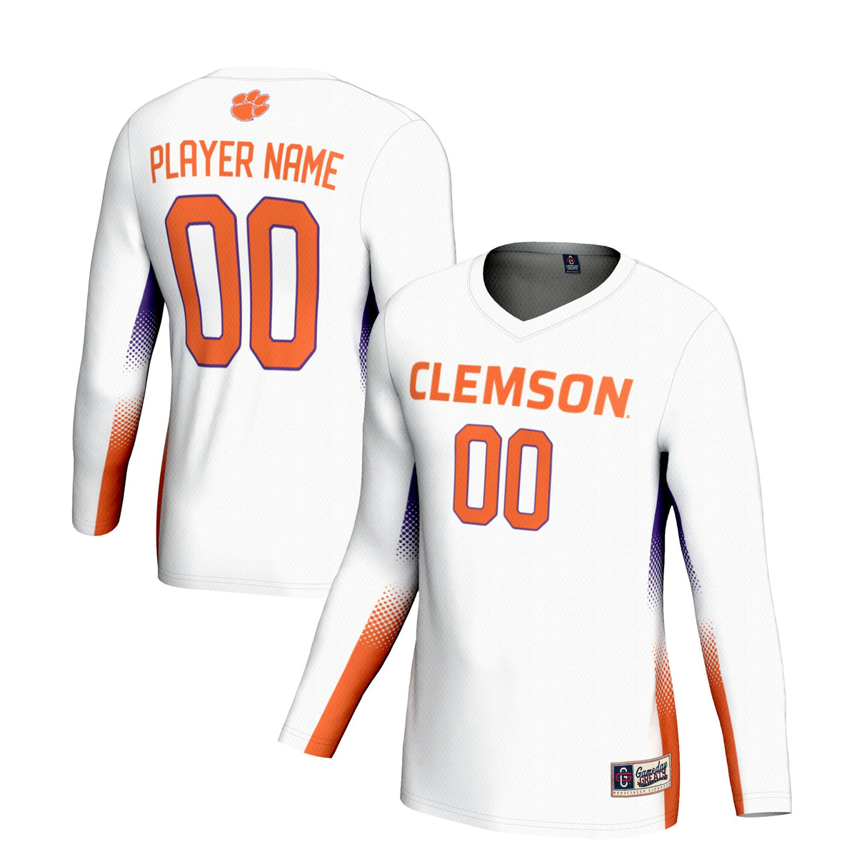Volleyball Clemson Tigers white jersey