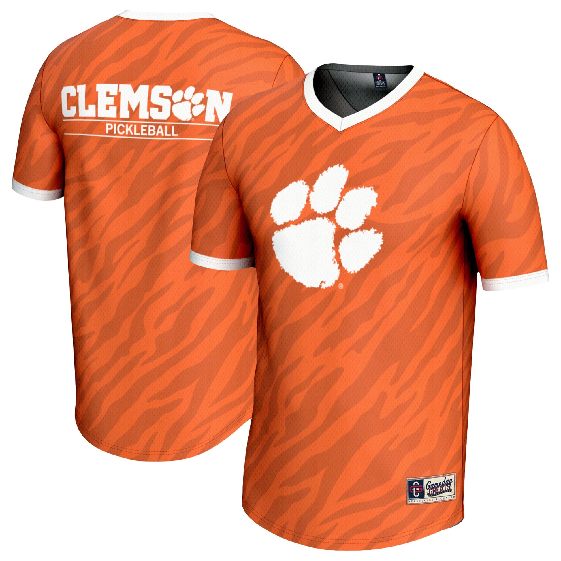Pickleball Clemson Tigers orange jersey