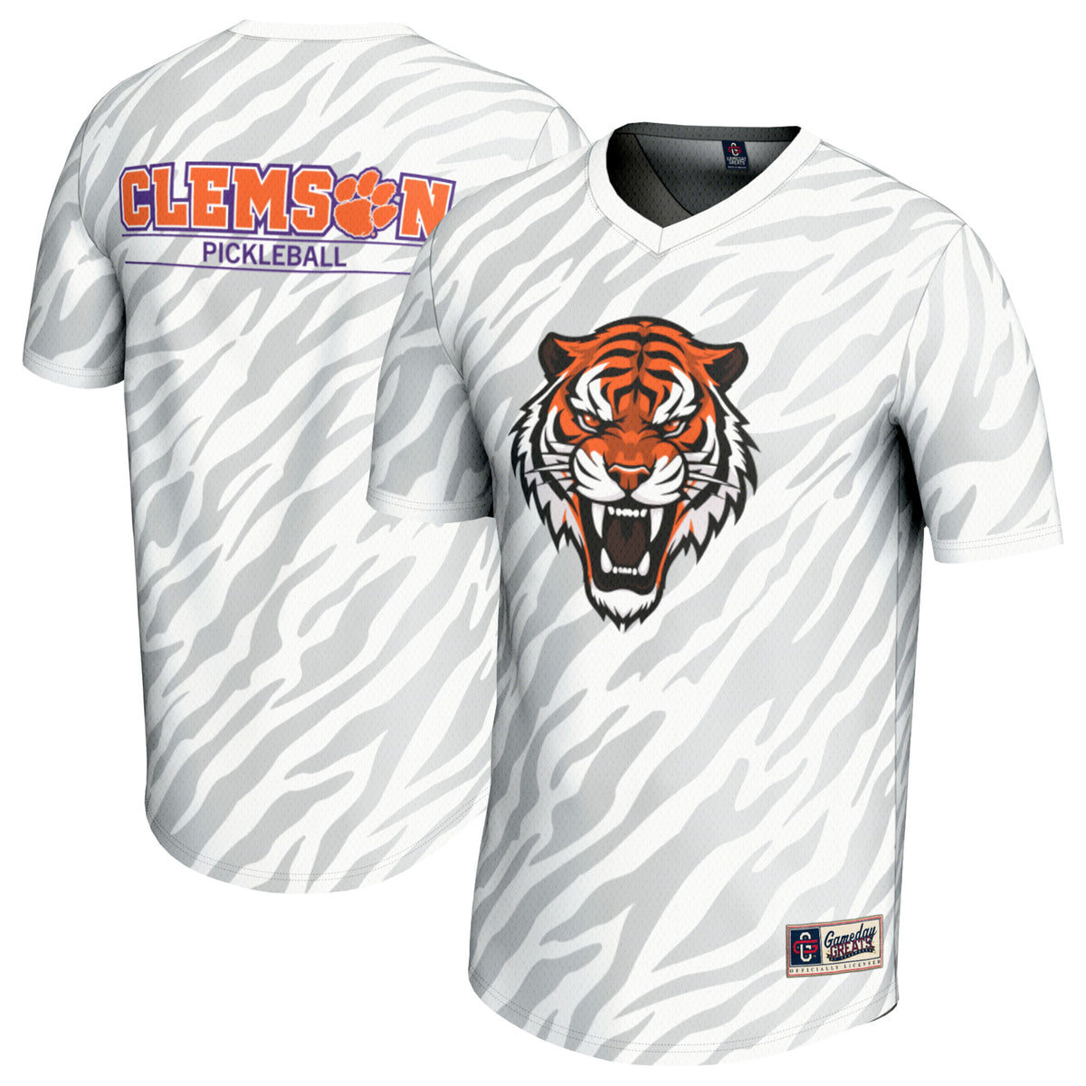 Pickleball Clemson Tigers white jersey