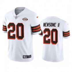 Greg Newsome II Cleveland Browns white Vapor jersey