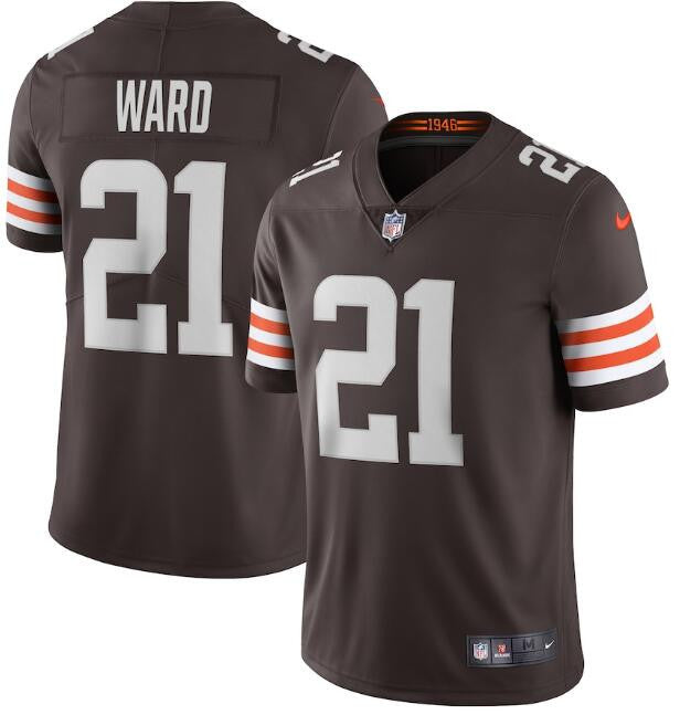 Denzel Ward Cleveland Browns brown Vapor jersey
