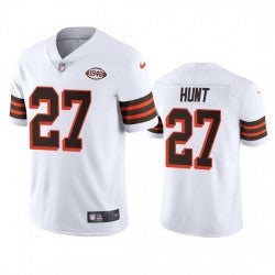 Kareem Hunt Cleveland Browns white Vapor jersey