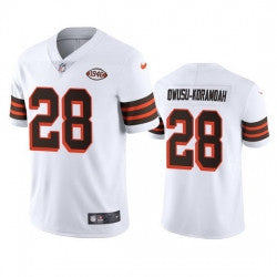 Jeremiah Owusu Koramoah Cleveland Browns white Vapor jersey