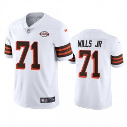 Jedrick Wills Jr Cleveland Browns white Vapor jersey
